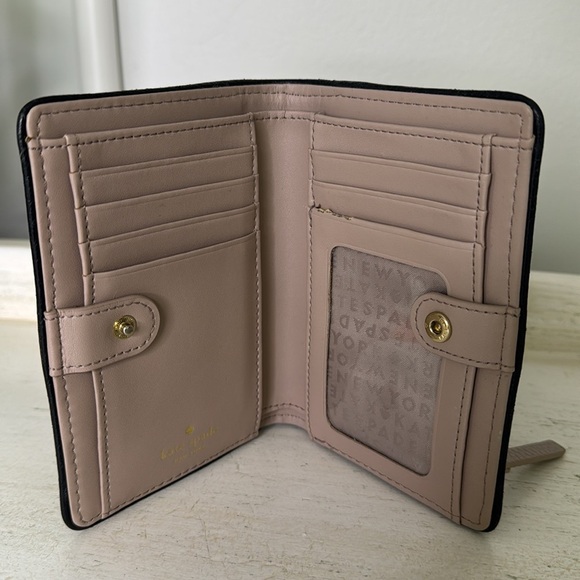 Kate Spade Taupe/Blush Leather Bifold Wallet - Picture 3 of 12